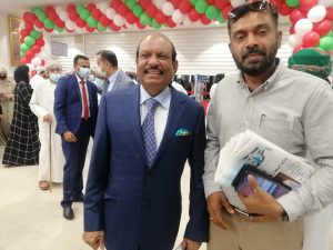 With MA Yusuffali after handing over the first Indian book on His Majesty Sultan Qaboos bin Said Al Said