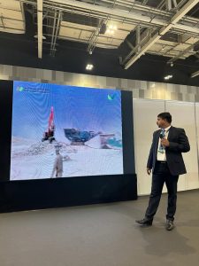 Mr. Shiju Sasidharan(Gulf gypsum products LLC)Presenting Paper in Building Material Exhibition, Muscat, Oman 2023