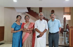 With Ex. Health minister K K Shailaja and Husband K Bhaskaran Master during their visit to Oman in 2023
