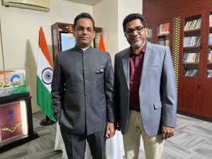 Mr.Shakeel Hassan with HE Ambassador Amit Narang