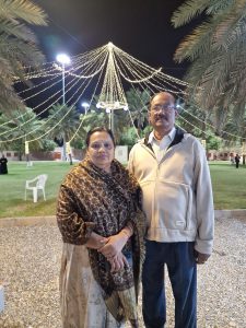 Mr. Suresh A.M with wife Latha Devi