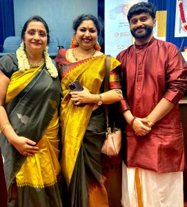 Mr.Kiran Parameswaran Kavassery with Carnatic classical vocal musician - Playback Singer Binni Krishnakumar and his mother Sreevidhya Parameswaran