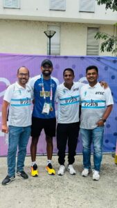 With Sreejesh and UTSC members at Paris Olympic