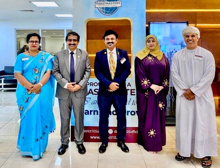 Dr. Rajulal Rafeek along with Toastmasters peers when he was the Division F director of District 105.